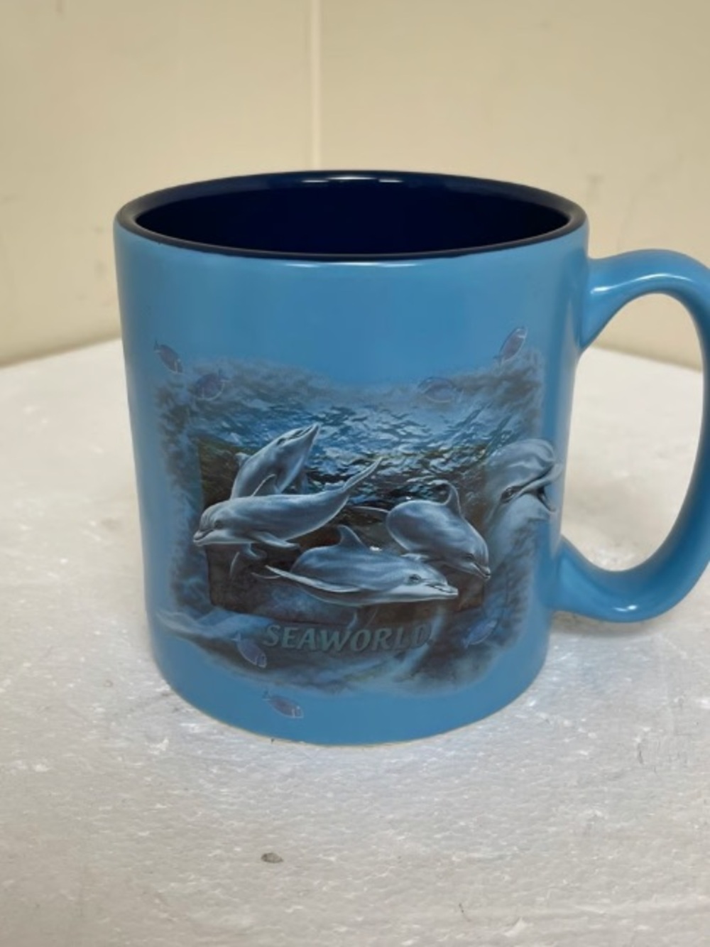 SeaWorld Blue Dolphin Ceramic Mug